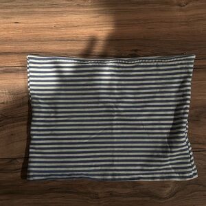Edikted Blue and White Striped Tube Top